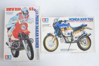 Two 1/12 scale plastic model motorcycle kits from Tamiya to include 14054 Honda NXR750b'86 Paris