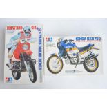 Two 1/12 scale plastic model motorcycle kits from Tamiya to include 14054 Honda NXR750b'86 Paris
