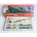 Hornby R1072 Flying Scotsman electric train set (incomplete, loco and 3 teak coaches with sealed