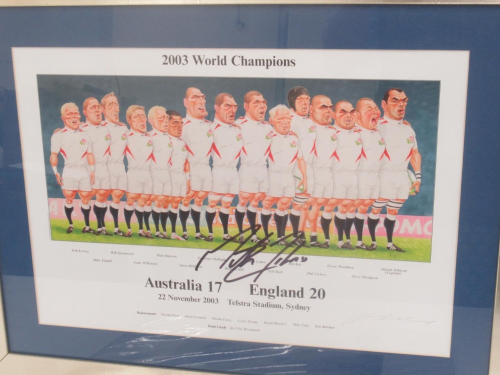 John Ireland '2003 World Champions' signed print with Martin Johnson's signature and a Clive - Image 2 of 6