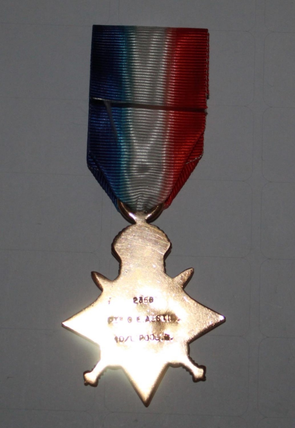 1914 Star, Victory Medal, 1914-18 War Medal. To 2358 Pte G.E. Austin. Liverpool Regiment. Victory - Image 2 of 2