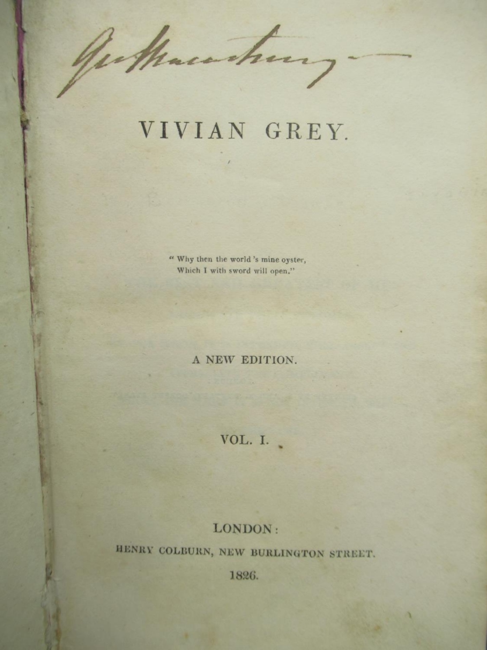 Benjamin Disraeli, Vivian Grey, Henry Colburn, 1826 & 1827 in 5 volumes, hardbacks - Image 2 of 4