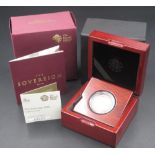 The Royal Mint - The Sovereign 2018 gold proof coin Limited Edition no.06537/10500, in original