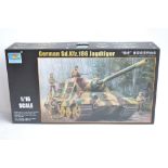 Unbuilt Trumpeter 1/16 scale German Sd.Kfz.186 Jagdtiger model kit (item no 00923), box opened,