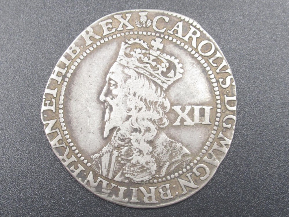 Charles I Scottish 12 pence, with bust facing left, reverse with crowned C & R beside shield - Image 2 of 2