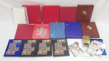 Assorted collection of mixed GB and International stamps loose and in 13 folders/albums, with a