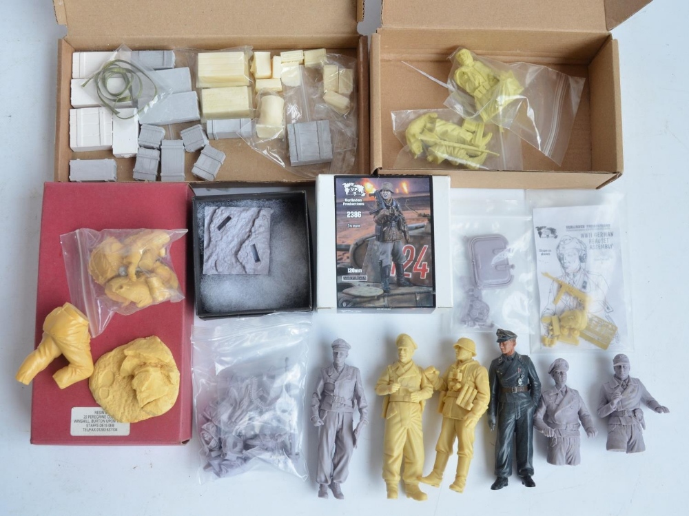 Mixed collection of mostly WWII era plastic and resin model kits from Tamiya, Meng, Airfix, Master - Image 2 of 10