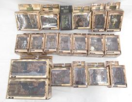 19 Ray Harryhausen Film Library Cold Cast Resin figures, boxes have been opened, figures appear in