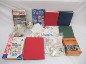Mixed assorted collection of stamps and cigarette cards both loose and in albums, to inc. a folder
