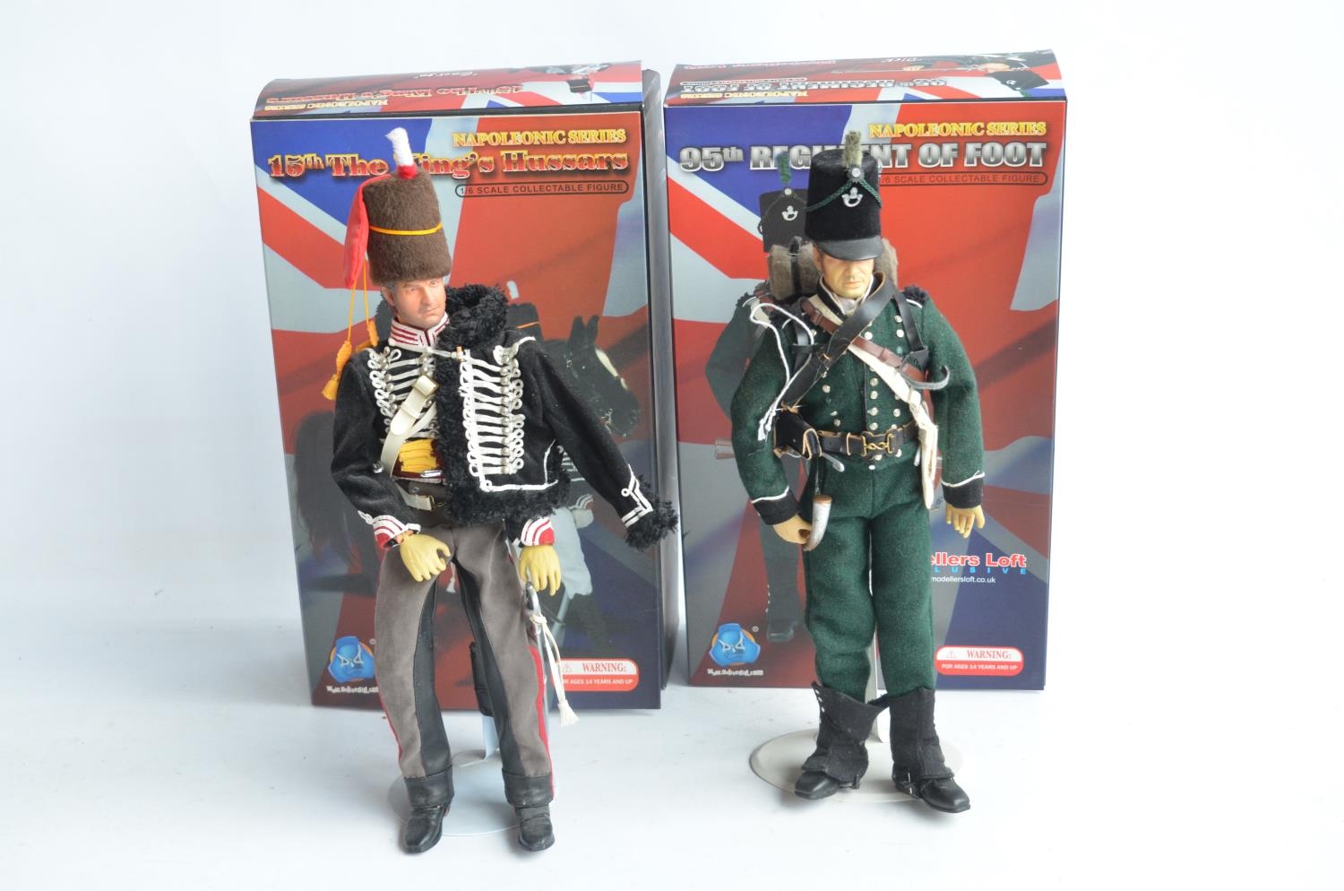 Two 1/6 scale poseable Napoleonic Series soldier figures from Modellers Loft/DiD Corp to include '