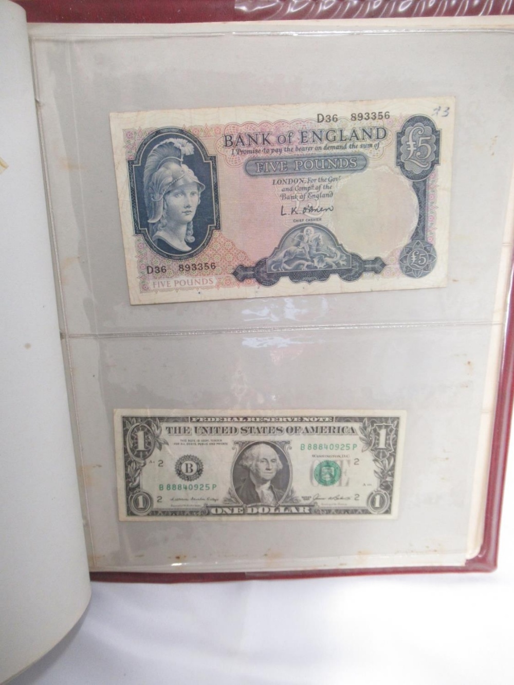 Mixed collection of GB and International banknotes in 3 folders - Image 21 of 32