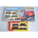 Hornby R390 OO gauge Freight Hauler electric train set with 0-4-0T Queen Mary and 5 goods wagons (