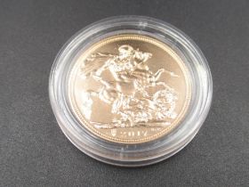 Elizabeth II 2017 sovereign, encapsulated