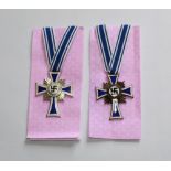 Bronze Mothers Cross 3rd Class, Silver Mothers Cross 2nd Class. Both in mint condition with long