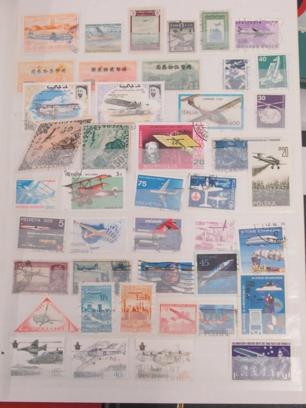 Stamp album cont. various international Aircraft stamps, stamp folder cont. stamps from Iran( - Image 5 of 21