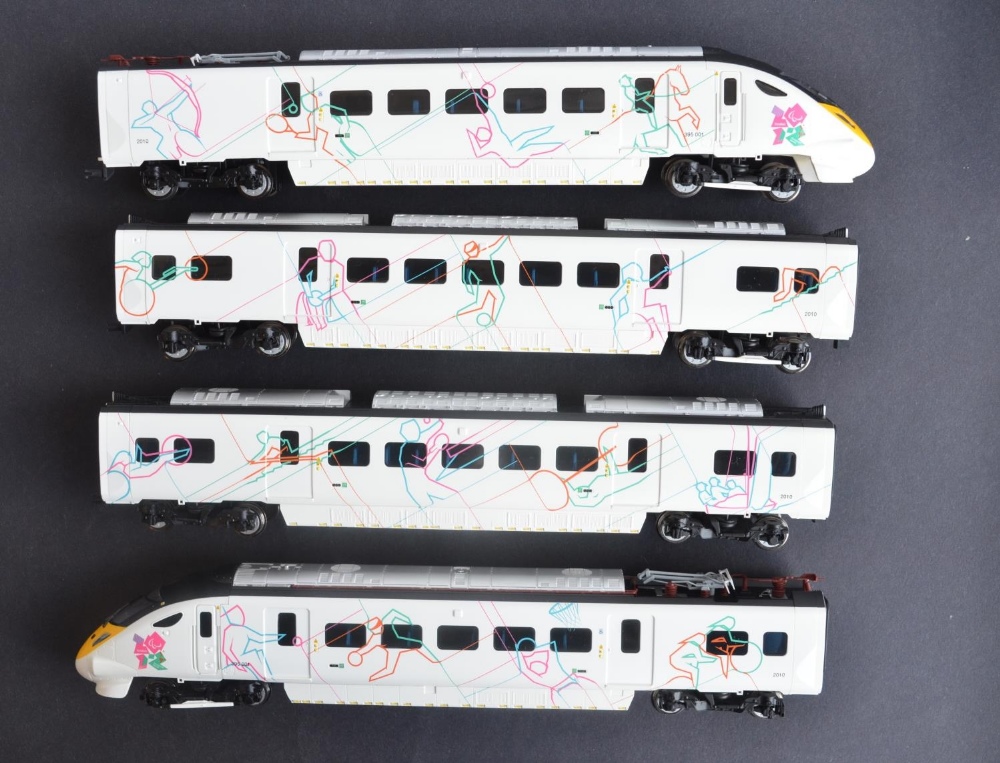Hornby R2961 OO gauge London 2012 Olympics limited edition Class 395 with dummy and power cars and 2 - Image 4 of 6