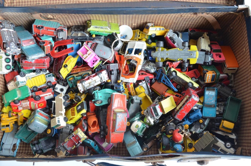 Suitcase containing a large number of mostly vintage diecast model vehicles to include Lesney, - Image 2 of 5