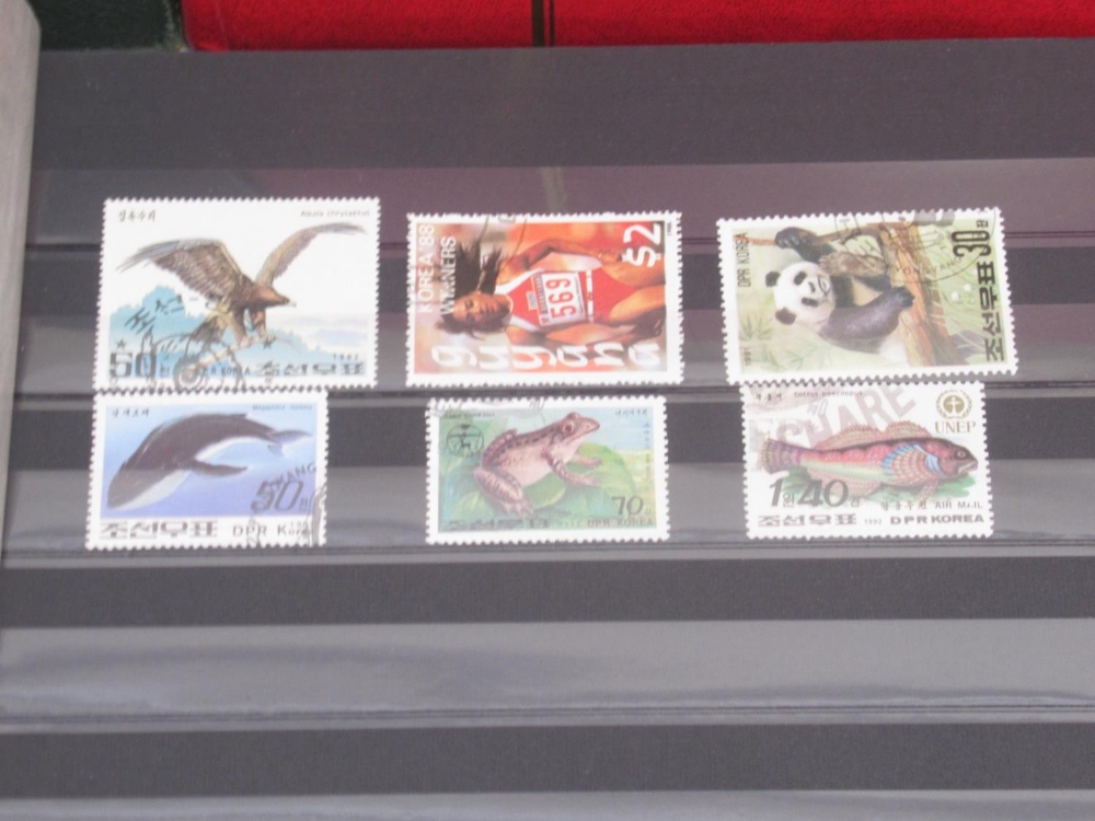Assorted collection of International and British stamps in 15 folders/albums - Image 5 of 12