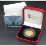 Pobjoy Mint - VE Day 75th Anniversary proof 22ct gold Piedfort 50p coin, with original box and COA