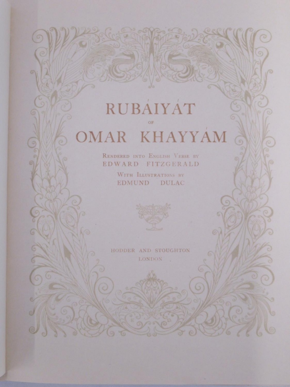 Rubaiyat of Omar Khayyam, Rendered into English Verse by Edward Fitzgerald, with Illustrations by - Image 3 of 4