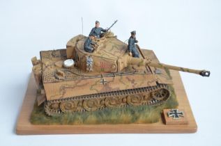 Built Hachette magazine partworks 1/16 scale Tiger tank model, mostly metal with plastic detailing