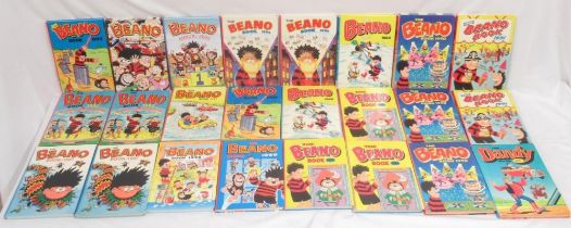 Collection of Beano and Dandy annuals from the 1970s to 2000s (65)