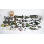 Collection of vintage mostly metal large scale military models, many by Astra to include