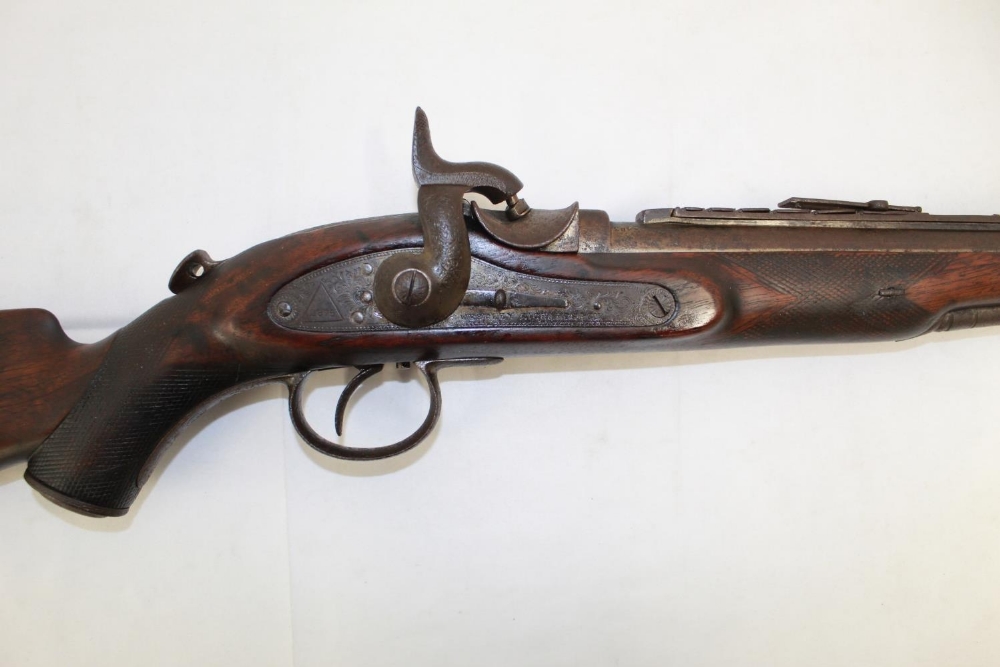 Westley Richards and Co. breach-loading percussion cap 'Monkey Tail' carbine, dated 1875. Complete - Image 2 of 7