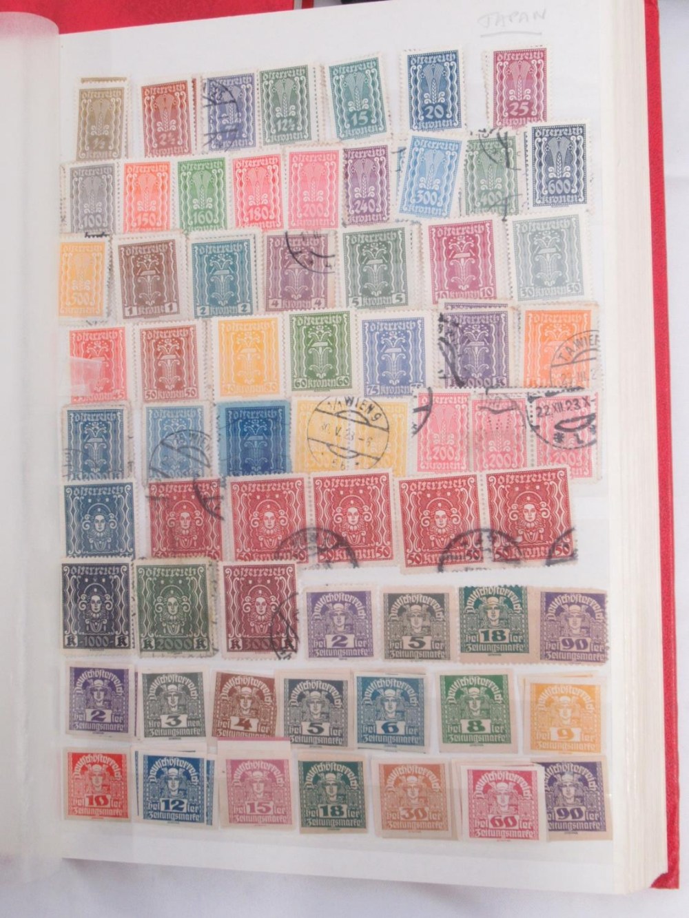 Stamp album cont. Indian stamps from the 1850s to late 1950s, stamp album cont. Austrian stamps, - Image 9 of 19