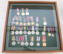 Large collection of Medals from various countries and conflicts. WWI Victory Medals, WWII Stars,