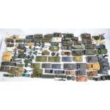 Extensive collection of diecast military vehicles, various manufacturers to include Solido, Dinky,