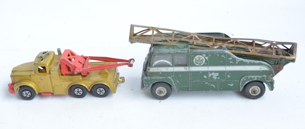 Small collection of playworn diecast model vehicles to include a Lone Star tractor, Dinky 969 TV - Image 4 of 6