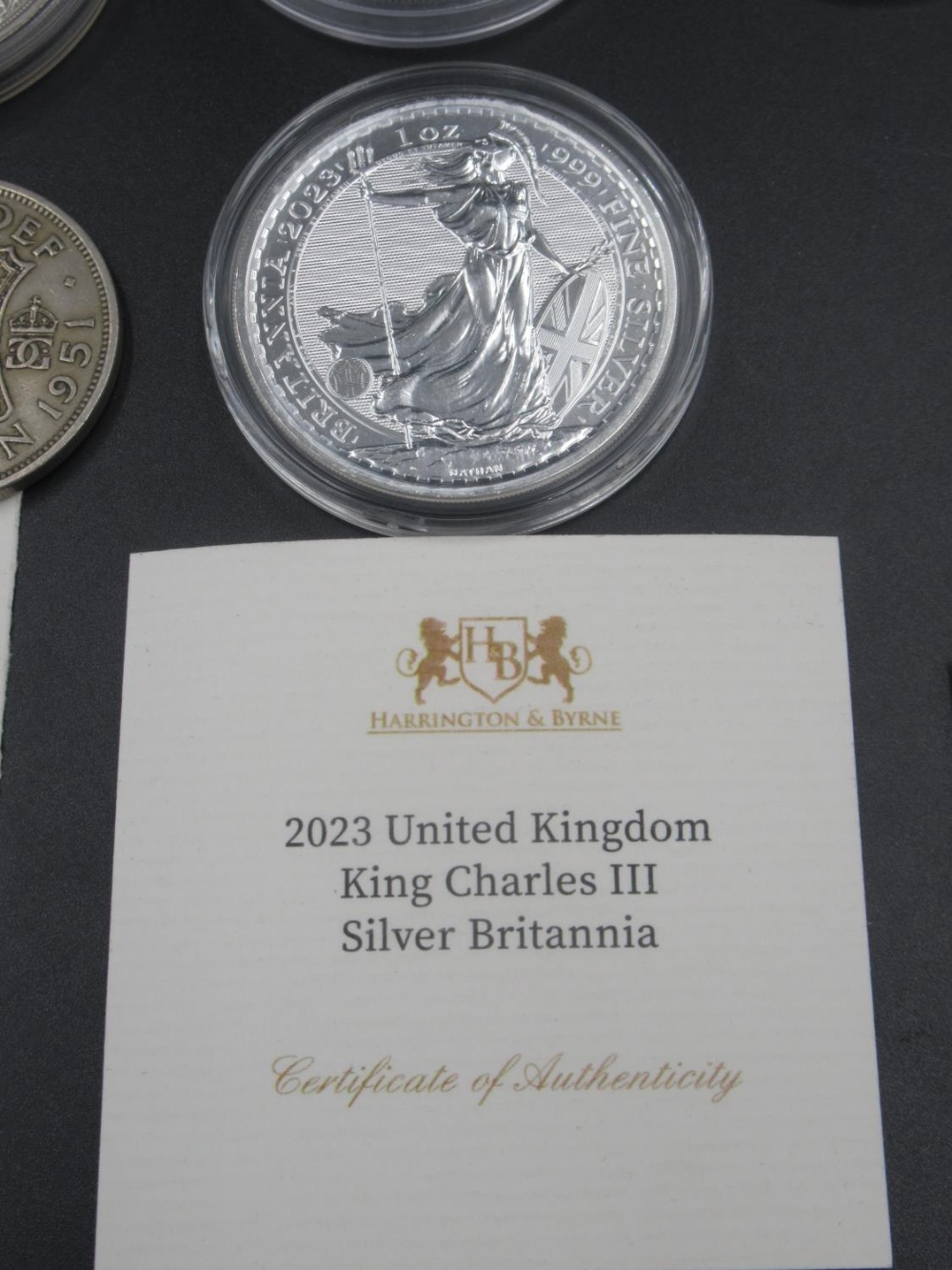 Harrington & Byrne 2023 UK King Charles III Silver Britannia with COA, Harrington & Byrne 2021 - Image 3 of 7