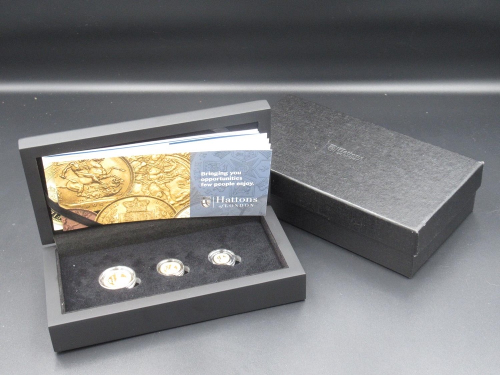 Hattons of London 2023 King Charles III 75th Birthday Sovereign Fractional Set, including