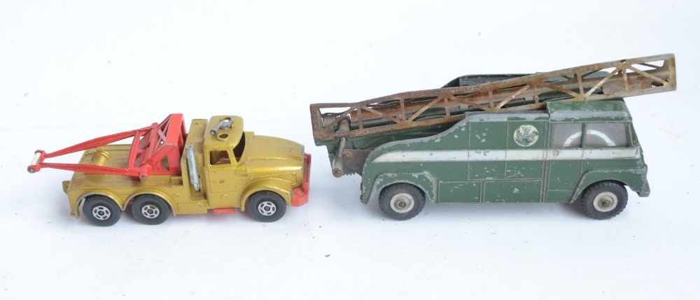 Small collection of playworn diecast model vehicles to include a Lone Star tractor, Dinky 969 TV - Image 5 of 6