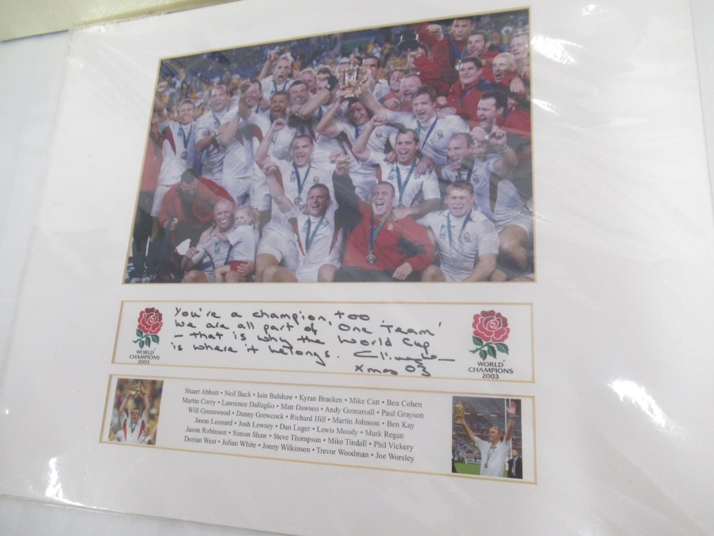 John Ireland '2003 World Champions' signed print with Martin Johnson's signature and a Clive - Image 5 of 6