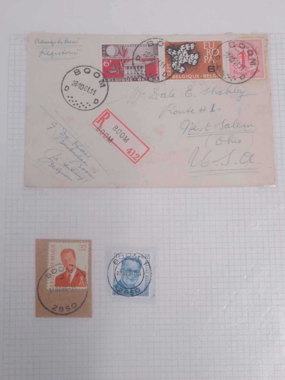 Collection of 5 stamps folders containing an assorted collection of c20th (and some late c19th) - Image 8 of 13