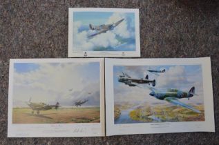 Three limited edition aviation prints to include 'Return To France' by Alan Holt, 465/850 with CoA