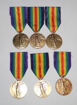 Six Victory Medals To: 7084 Pte C Tarrant. Oxford & Bucks Light Infantry. (Old Contemptible)