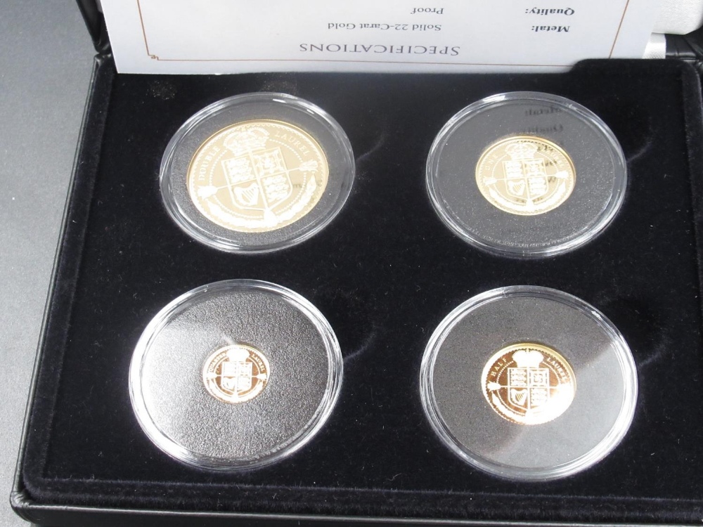 Jubilee Mint 'The King Charles III Solid Gold Proof Laurel 4-Coin Collection', country of - Image 3 of 3