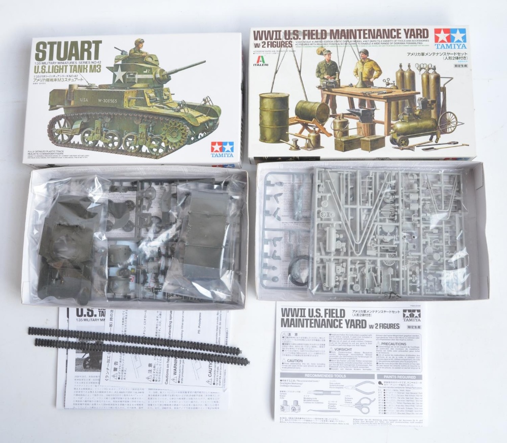 Eight unstarted 1/35 scale WWII US armour plastic model kits/sets from Tamiya and Italeri to include - Image 5 of 6