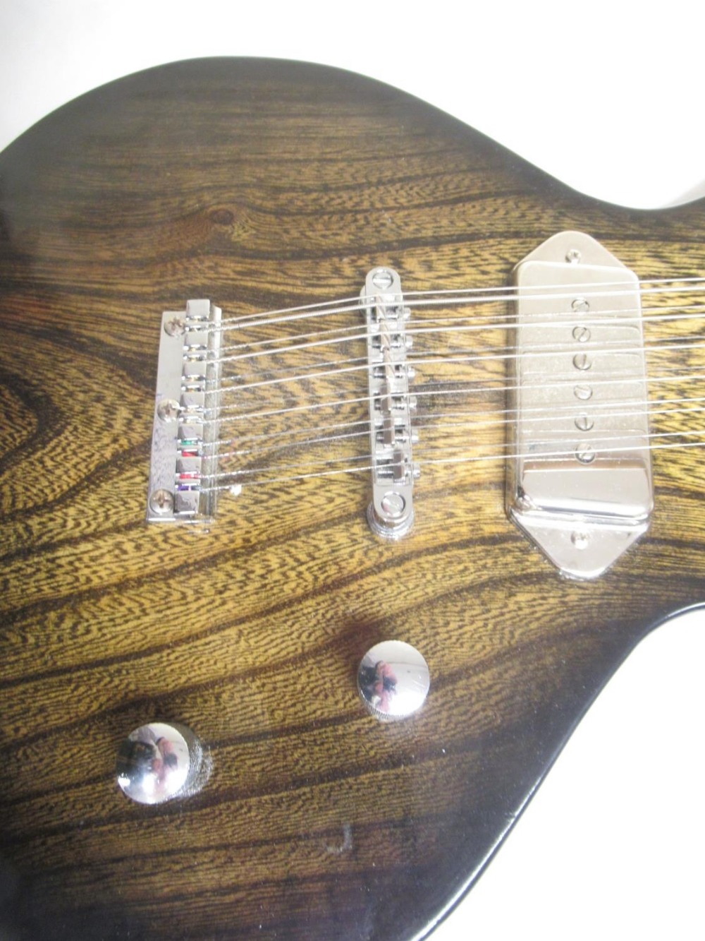 Brian Eastwood 'Victor Brox' custom build 12 string electric guitar, L114.5cm with black leather - Image 3 of 7