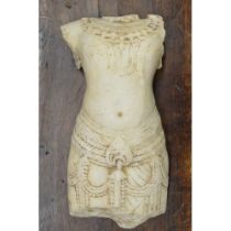 Antiquity Indo-Persian carved marble torso, H25.5cm (Victor Brox collection)