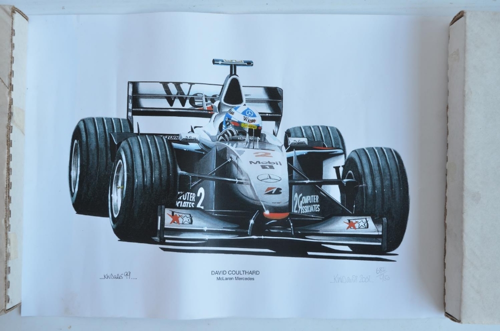 Collection of mostly David Coulthard related prints and books to include 'Victory At Monaco' - Image 7 of 12