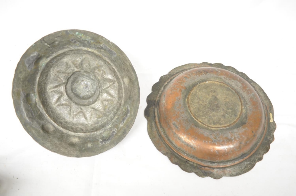 Small collection of Persian antiquities incl. a hammered metal bowl with lid (D24cm), a 9th - Image 5 of 5
