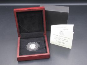 The 2022 Christmas Silver Proof Sovereign, in case with COA limited edition of 1350 (Victo