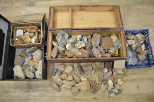 Large collection of flint and stone tools, axe heads, scrapers, knives etc, many pieces with