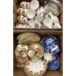 Royal Worcester Evesham dinner and tea ware; Copeland Spode's Tower blue and white tea ware;