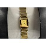 Ladies Rado DiaStar gold plated quartz wristwatch on matching bracelet, signed deployment clasp,