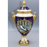 Coalport 'St Paul's' urn and cover, to commemorate the marriage of HRH The Prince of Wales and